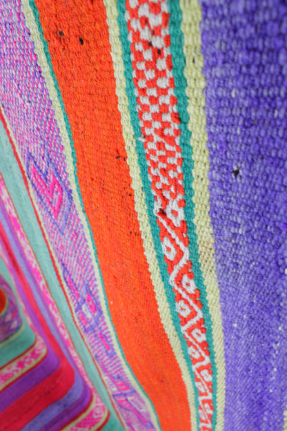 vintage frazada teppich handgewebt aus peru