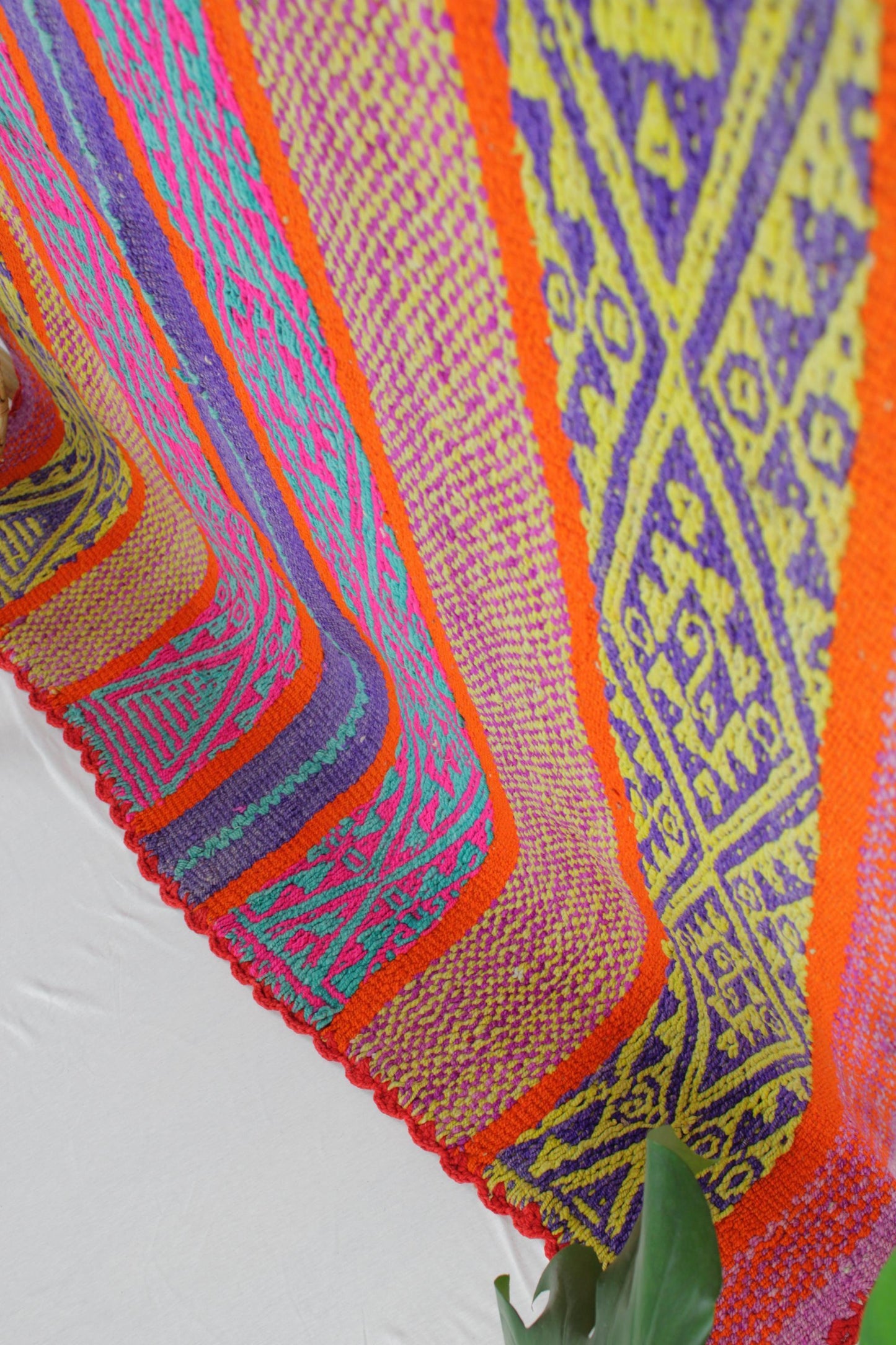 vintage frazada teppich handgewebt aus peru