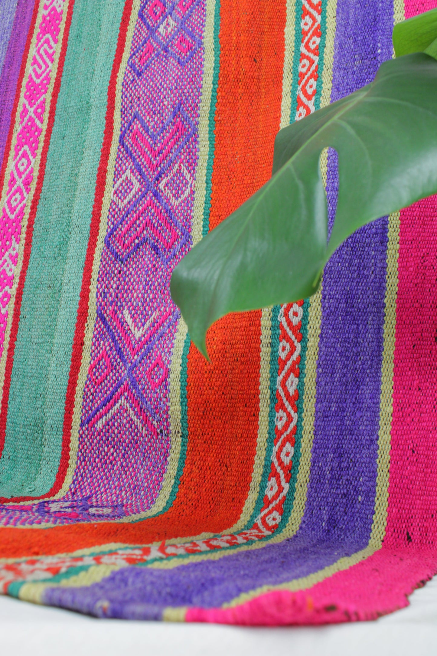 vintage frazada teppich handgewebt aus peru