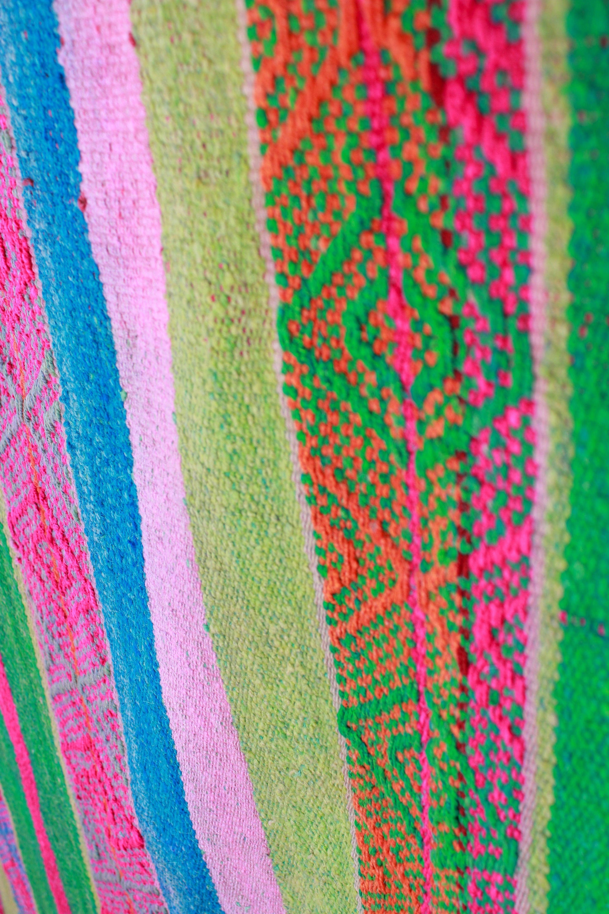 vintage frazada teppich handgewebt aus peru