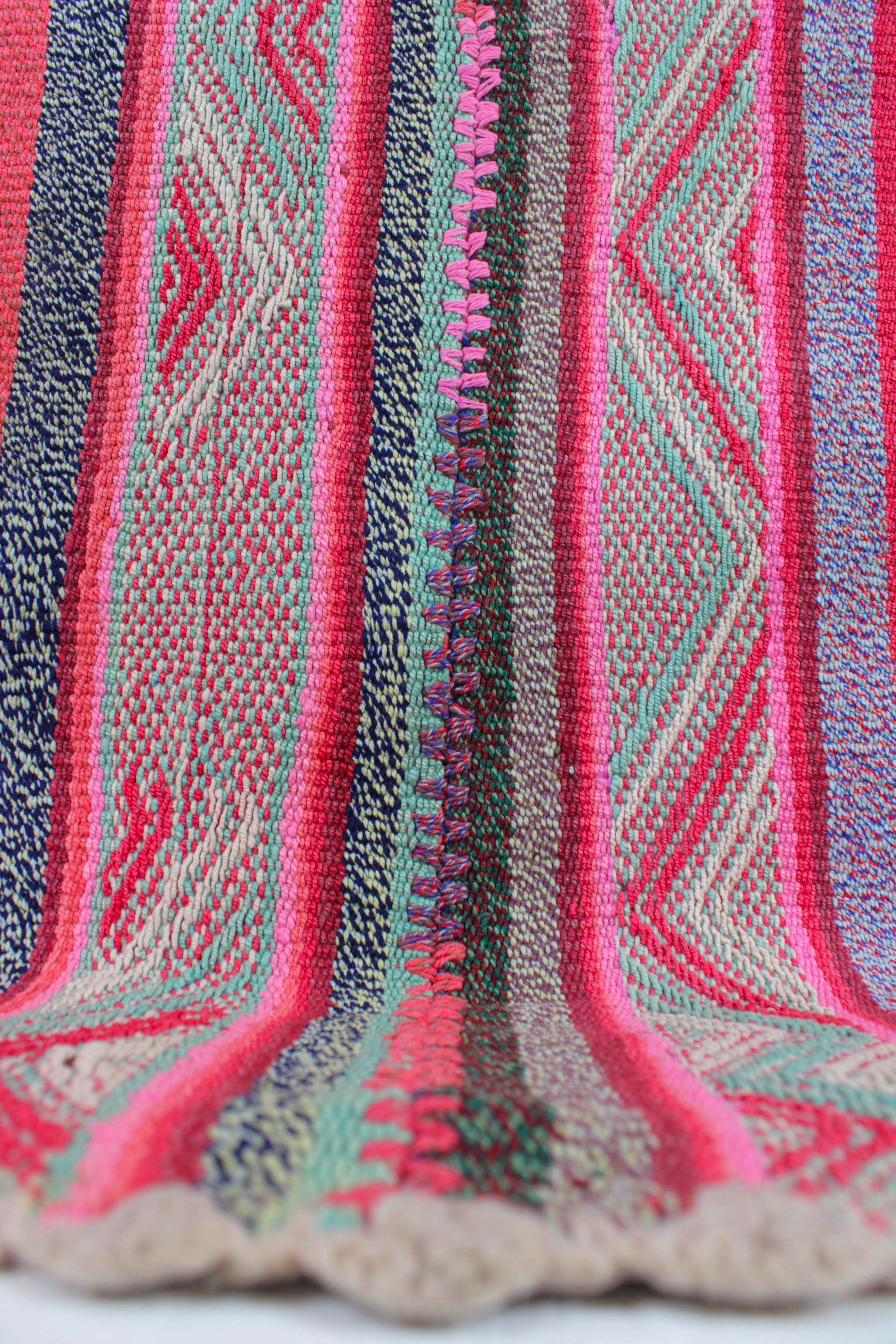 vintage frazada teppich handgewebt aus peru