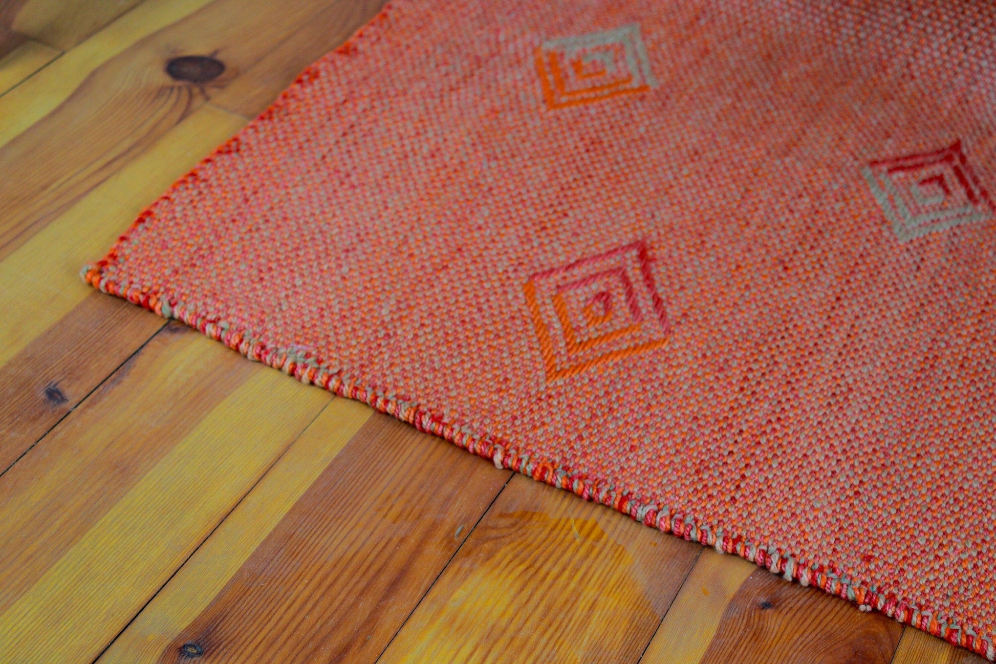 vintage frazada teppich naranja