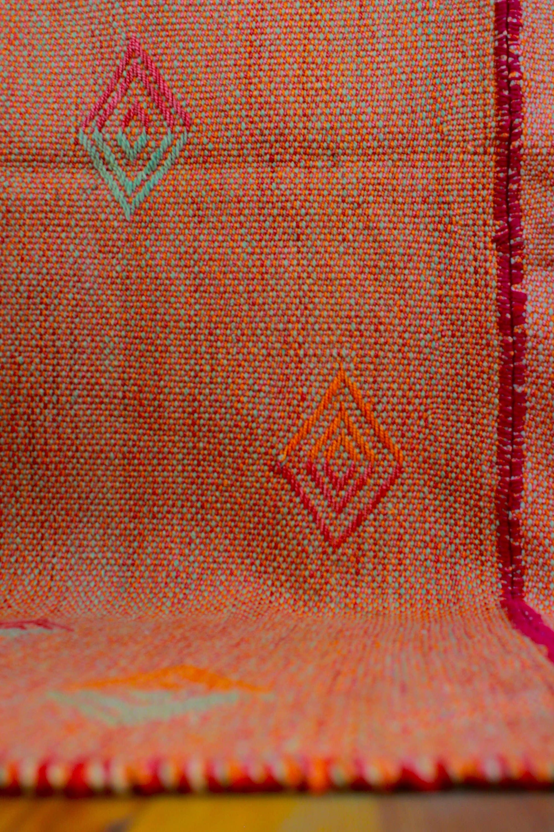 vintage frazada teppich naranja