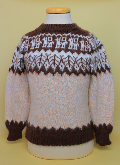 Kinderpullover 110-128 handgemacht aus Alpaka