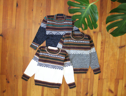 Kinderpullover Gr 104-134 handgemacht aus Alpaka in Peru Strickpullover Pullover Wollpullover Winterpullover Geschenk Geburtstag Ostern
